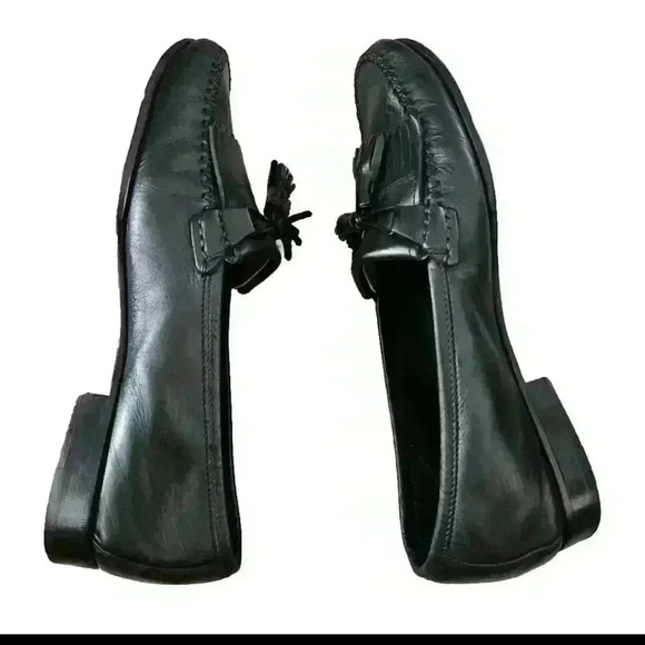 Salvatore Ferragamo Mens Leather Black Tasseled Loafer 7.5 EE (Double Wide) main image 14
